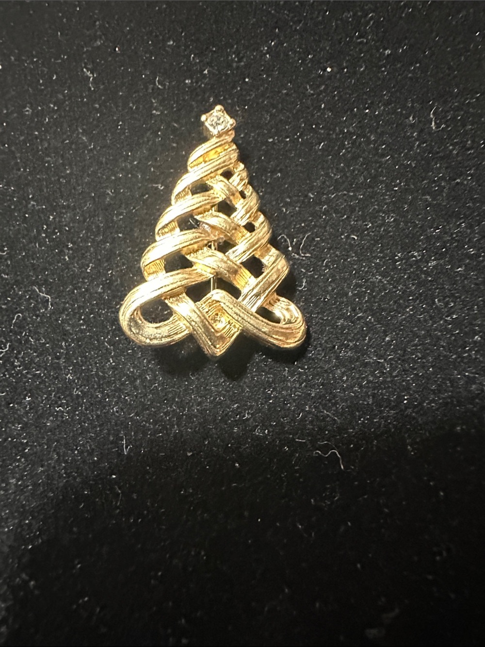 Vintage Avon Gold-Tone Woven Tree Brooch